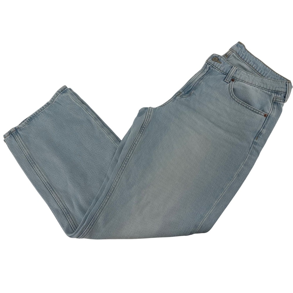 Old Navy Baggy Loose Mid-Rise Jeans Womens 12 Light Wash Blue Y2K Skate Grunge